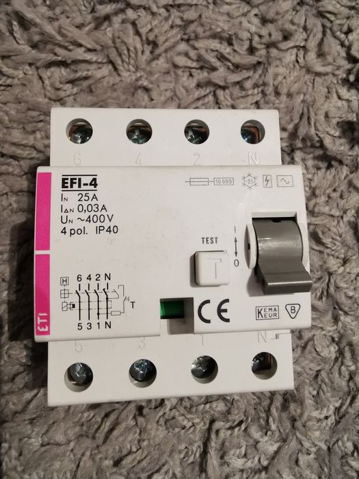 Wyłącznik różnicowoprądowy EFI-4 25A