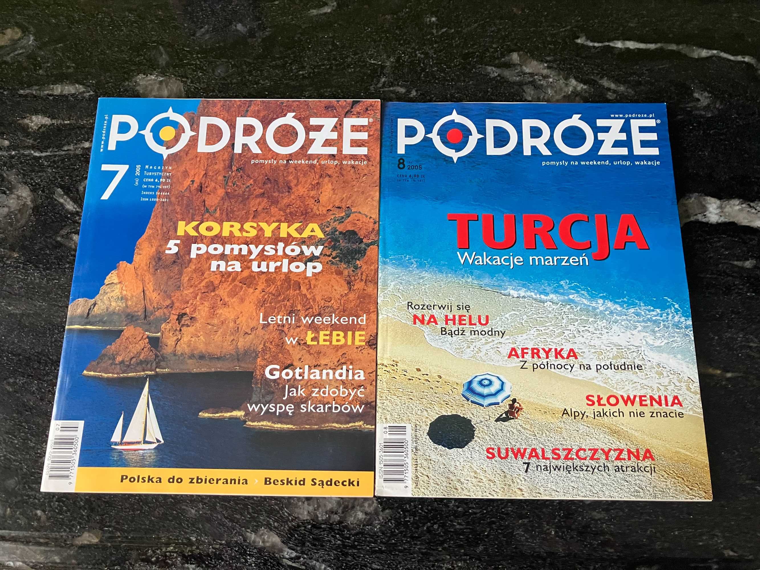 Magazyn turystyczny PODRÓŻE - cały, kompletny rocznik 2005 rok