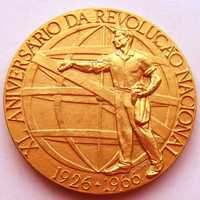 Medalha de Bronze Estado Novo XL Aniversário Revolução Nacional 1966