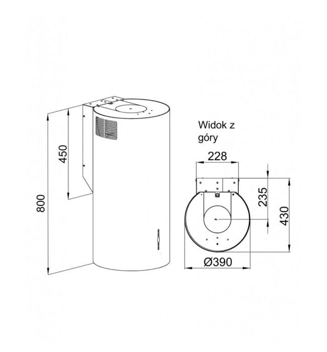 Okap wyspowy MAAN TUBA ELBA 39 NOWY