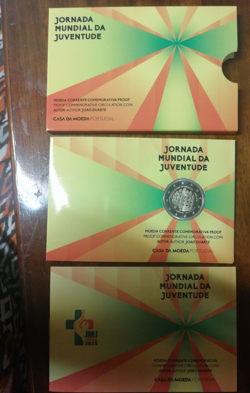 Carteira com a moeda 2€ em Proof "Jornadas Mundiais da Juventude"