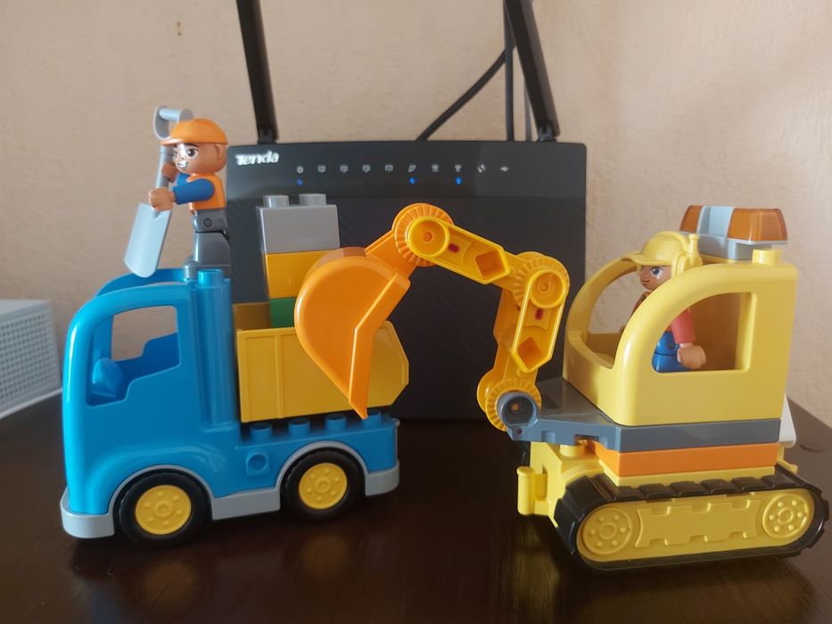 Лего дупло Lego duplo 10812 Вантажівка та гусеничний екскаватор