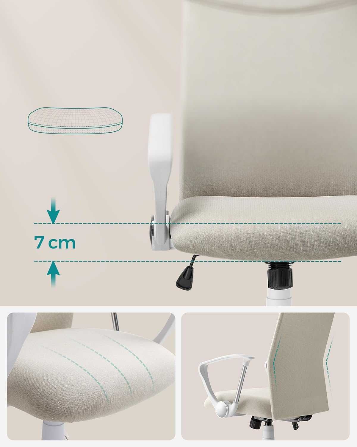 Nowe krzesło obrotowe / fotel biurowy/ ergonom/ SONGMICS !6998!