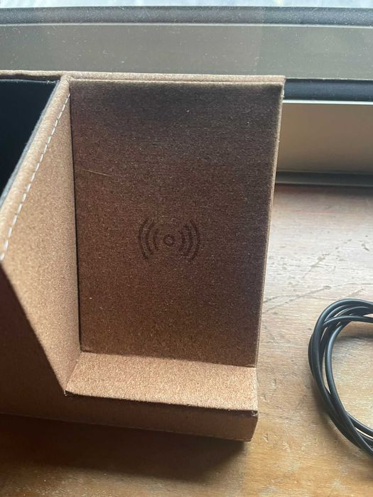 Carregador iphones sem fios de 5W Porta-lápis de cortiça
