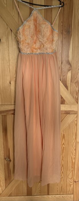 Sukienka rozmiar S morelowa