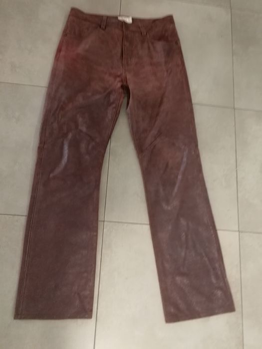 Oryginalne skórzane spodnie Calvin Klein