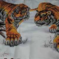 Картина бисером тигры