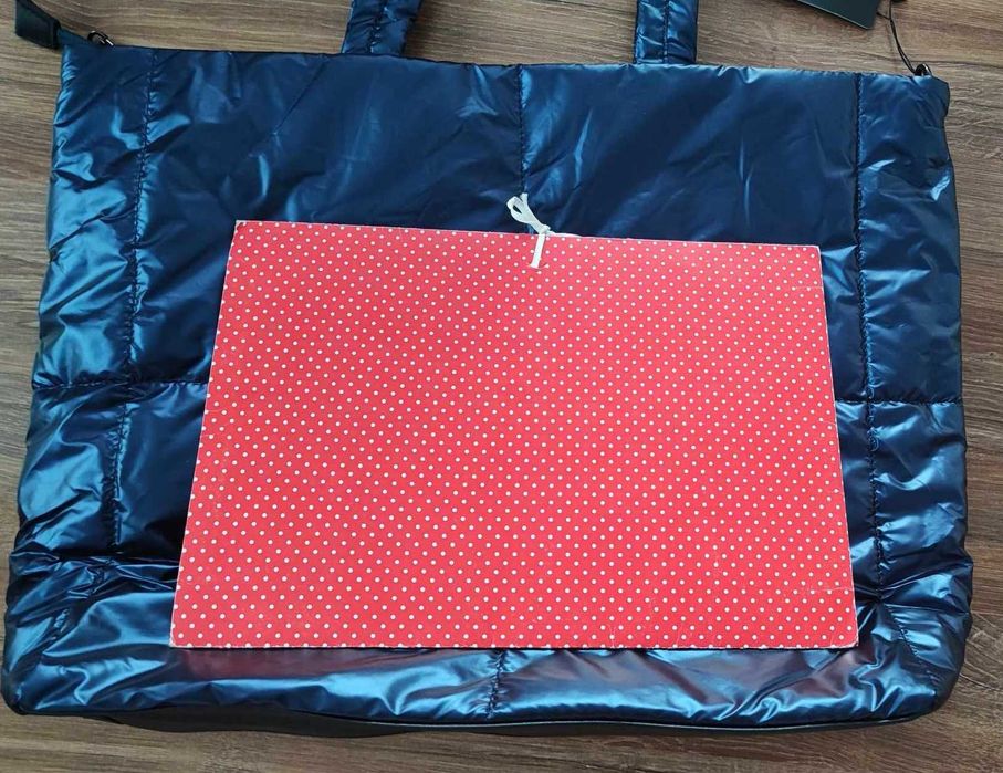 Torba shopperka puchówka granatowa NOWA