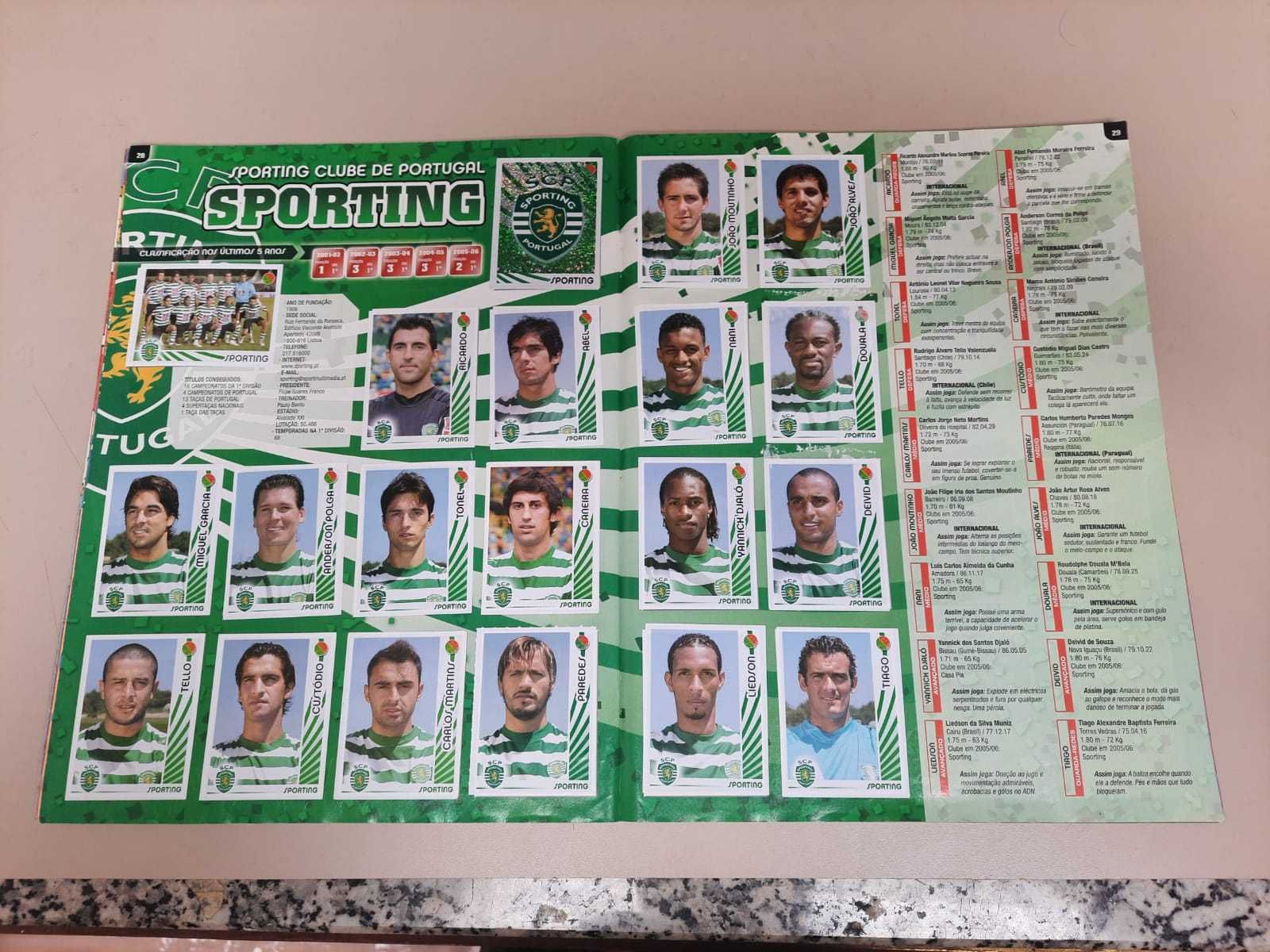 Caderneta Futebol 2006/2007 Completa Panini