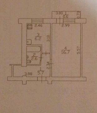 1-но кімнатна квартира р-н Сіверський