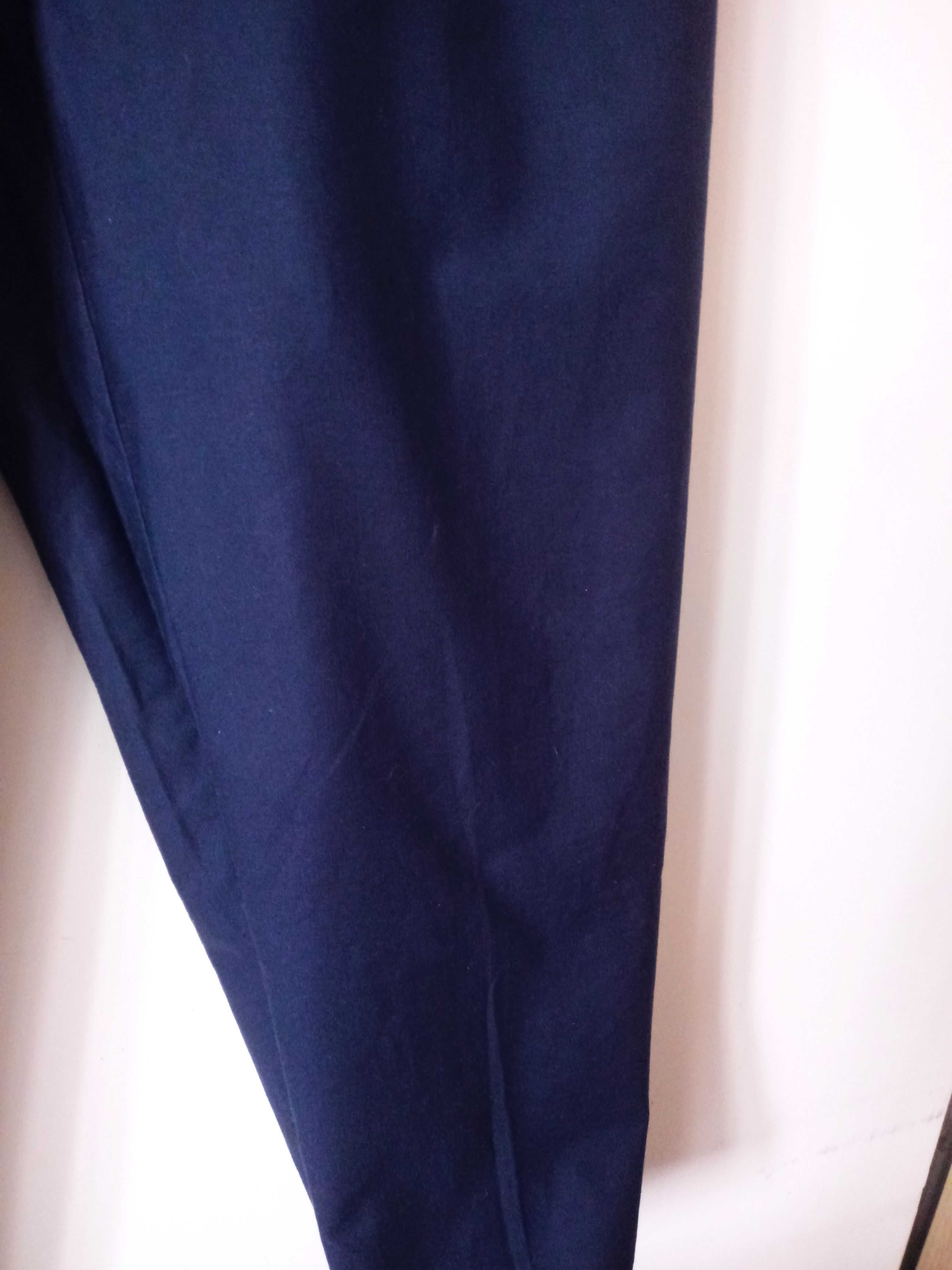 Granatowe długie spodnie chinosy vintage XS/S