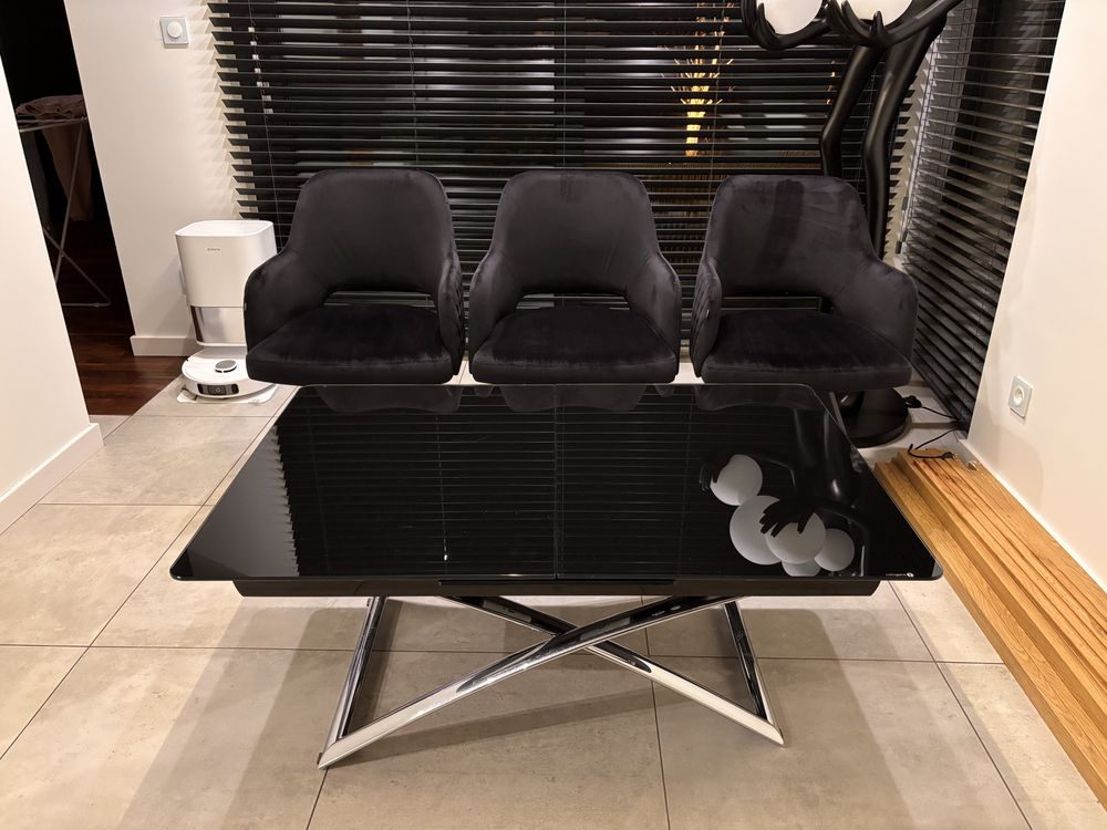 PROMOCJA. Włoski stolik, stół CALLIGARIS MAGIC J hartowane szkło ITALY