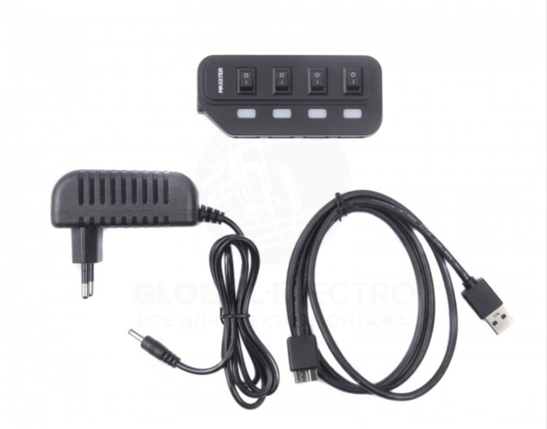 Хаб MAXXTER USB 2.0 TYPE-A на 4 порта