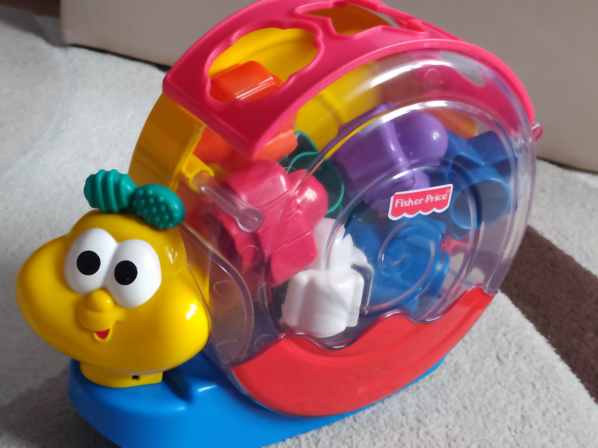 WYSYŁKA 1 zł Fisher Price Ślimak Smakosz klocków dla niemowlaka 6m+