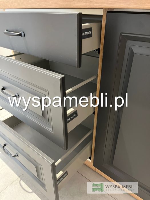 MEBLE kuchenne typu skandynawskie dowolny układ MDF 300cm kuchnia frez