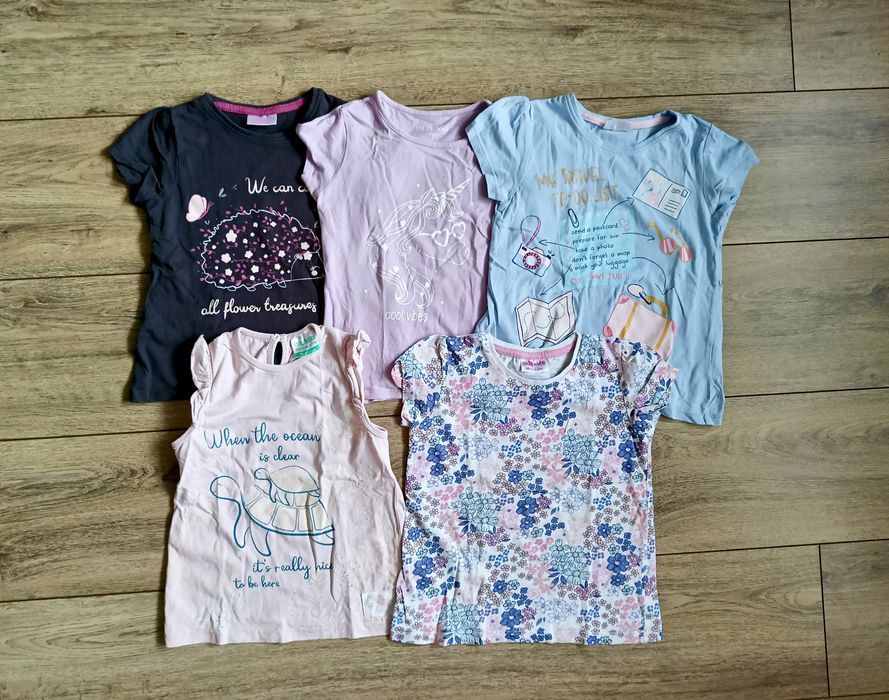 Zestaw szt 98 koszulek t-shirt bluzek krótki rękaw