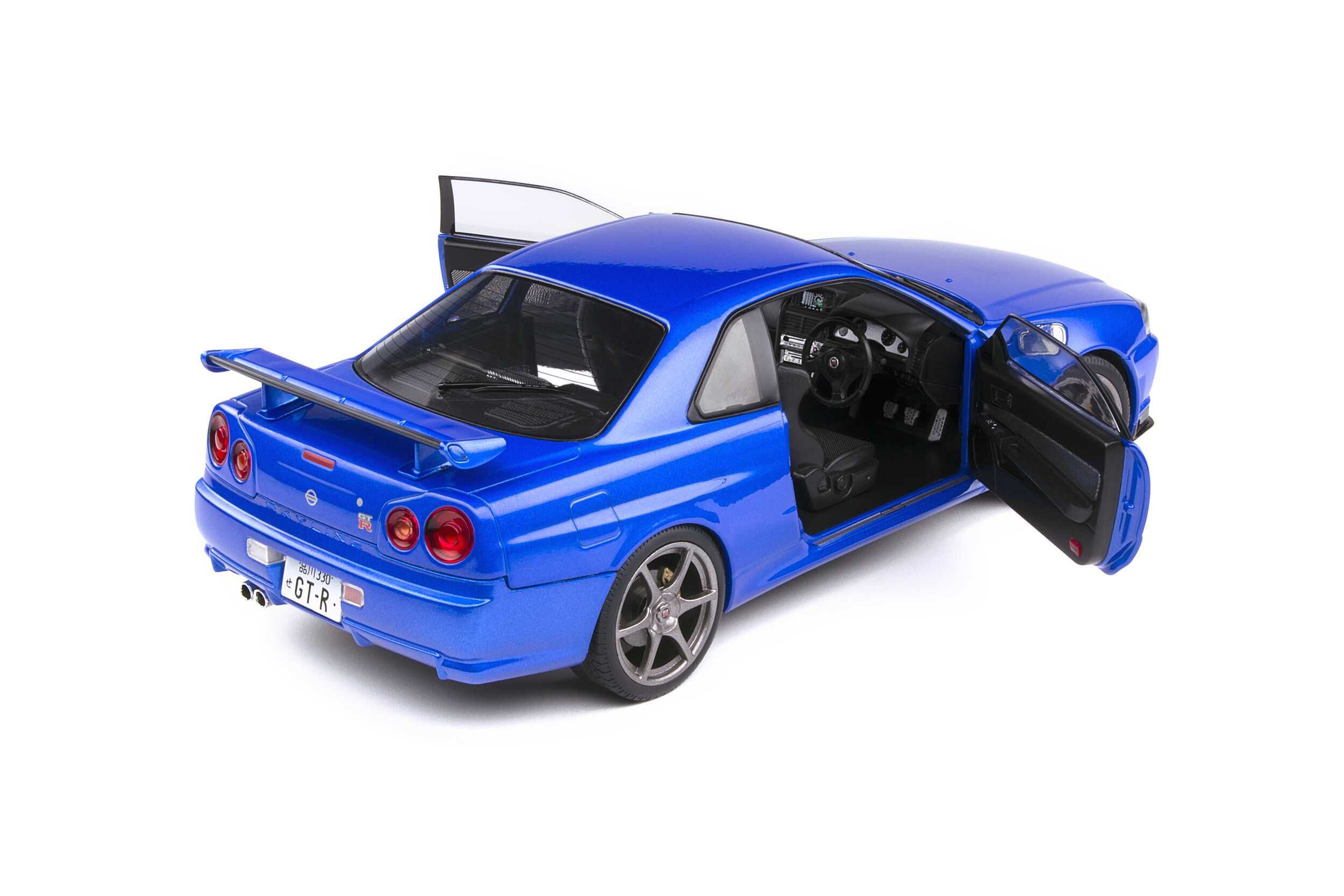 Nissan Skyline GT-R (R34) 1999 (azul) - Solido 1/18