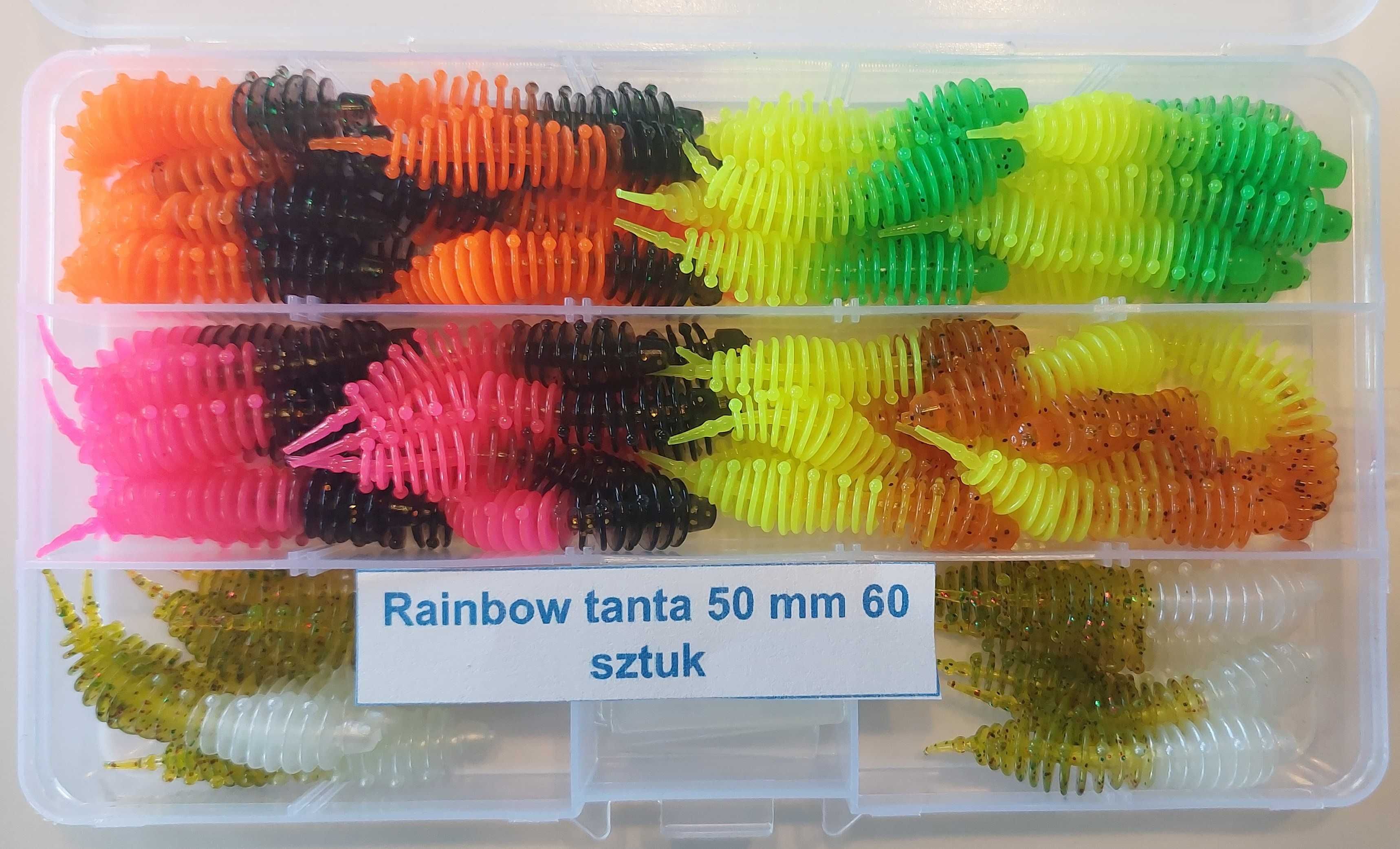 Rainbow tanta 50 mm 5cm 60 sztuk zestaw przynęt #kolorki