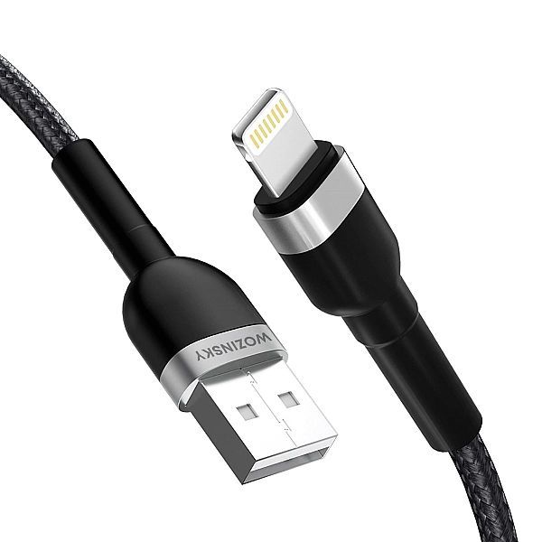 Kabel Wozinsky Wnbal2 Usb-a / Lightning 2.4a 2 m - czarny