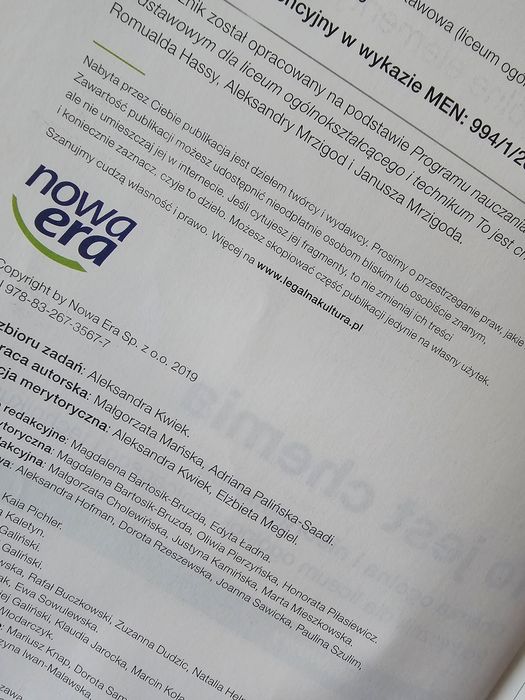 Podręcznik To jest chemia 1 rok 2019 za 10 zł
