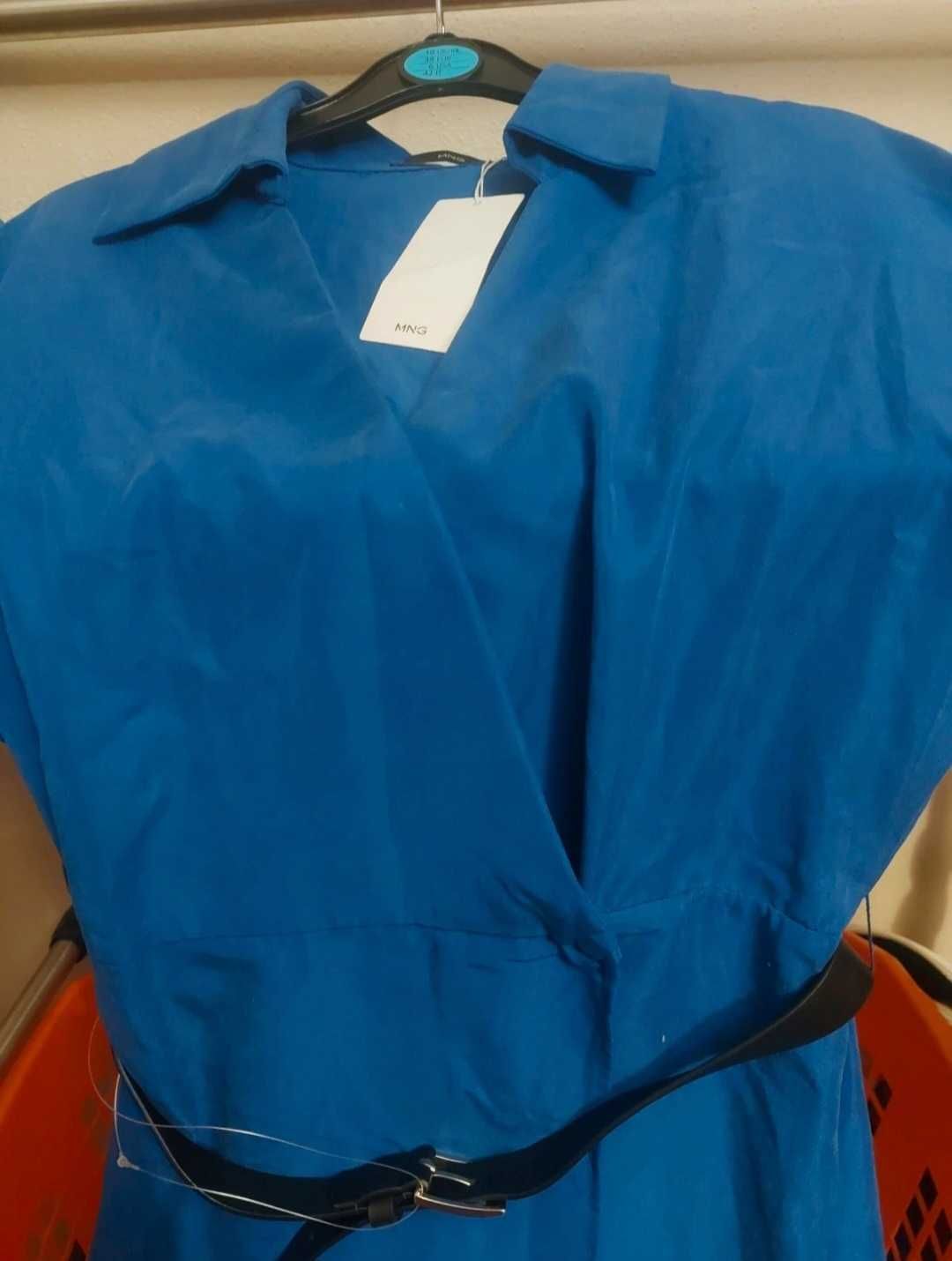Vestido com cinto Mango NOVO