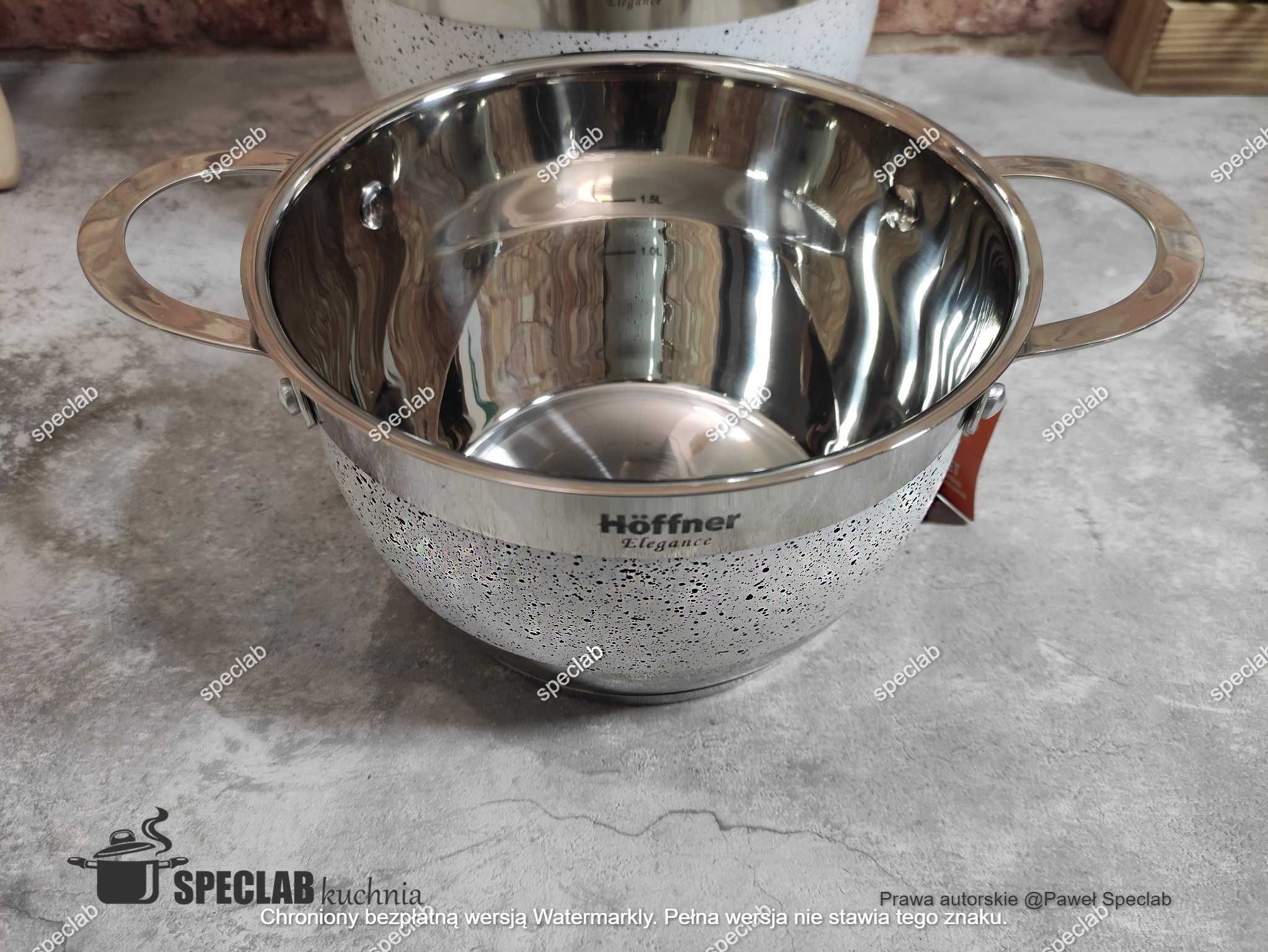 ZESTAW GARNKÓW 12 el HOFFNER HF-9920 White, Gaz, Indukcja, Halogen