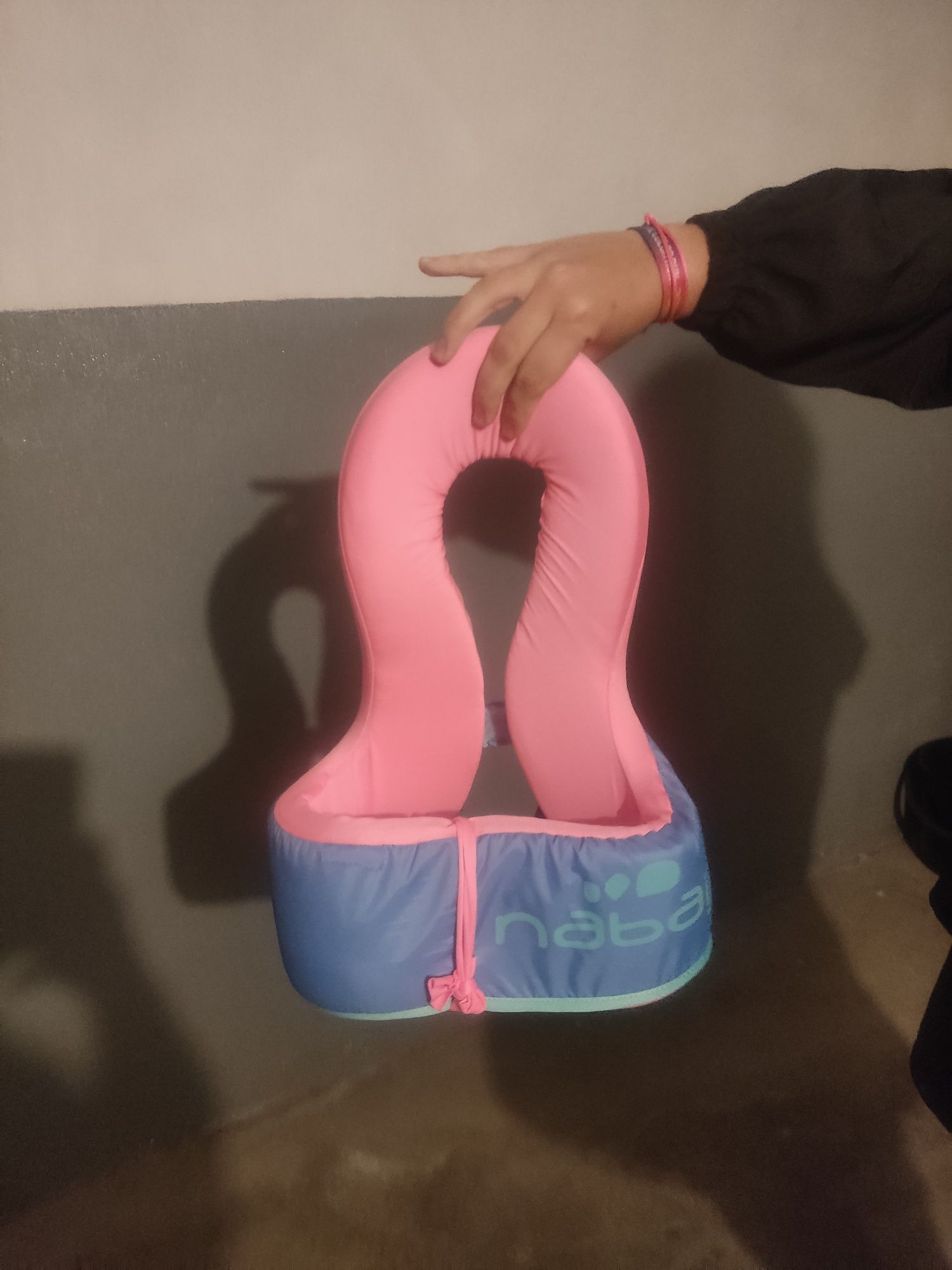 Colete de natação rosa azul