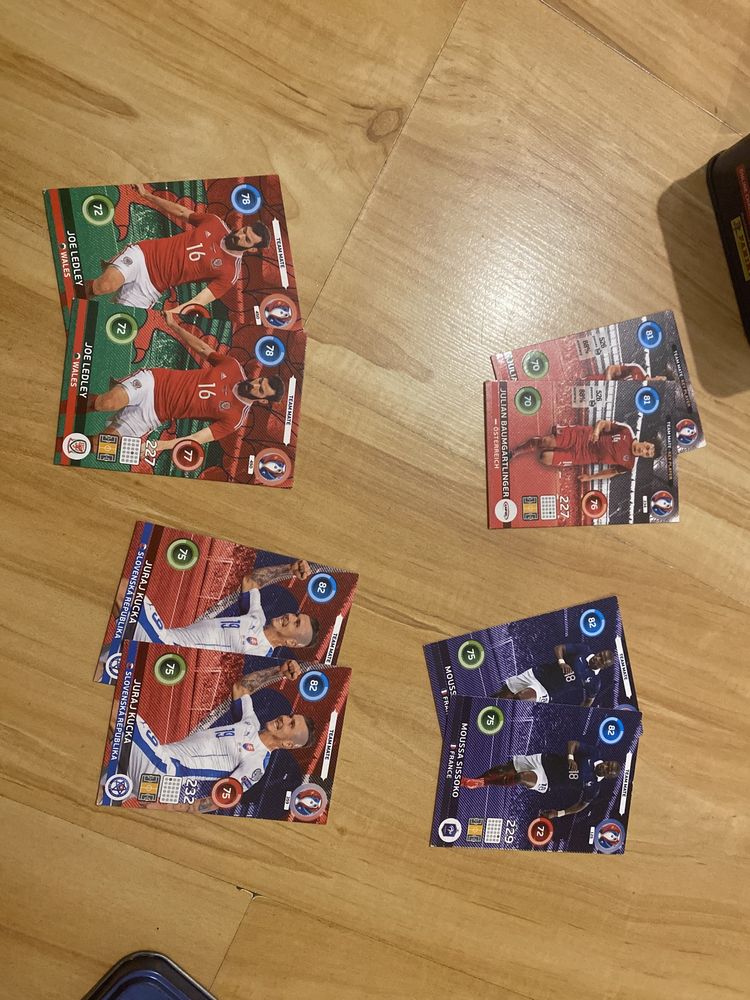 Zestaw pudełko pojedynczych kart powtórek panini uefa euro 2016