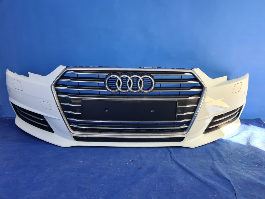 ZDERZAK przedni kompletny pdc grill chrom AUDI A4 B9 8W oryginał LS9R