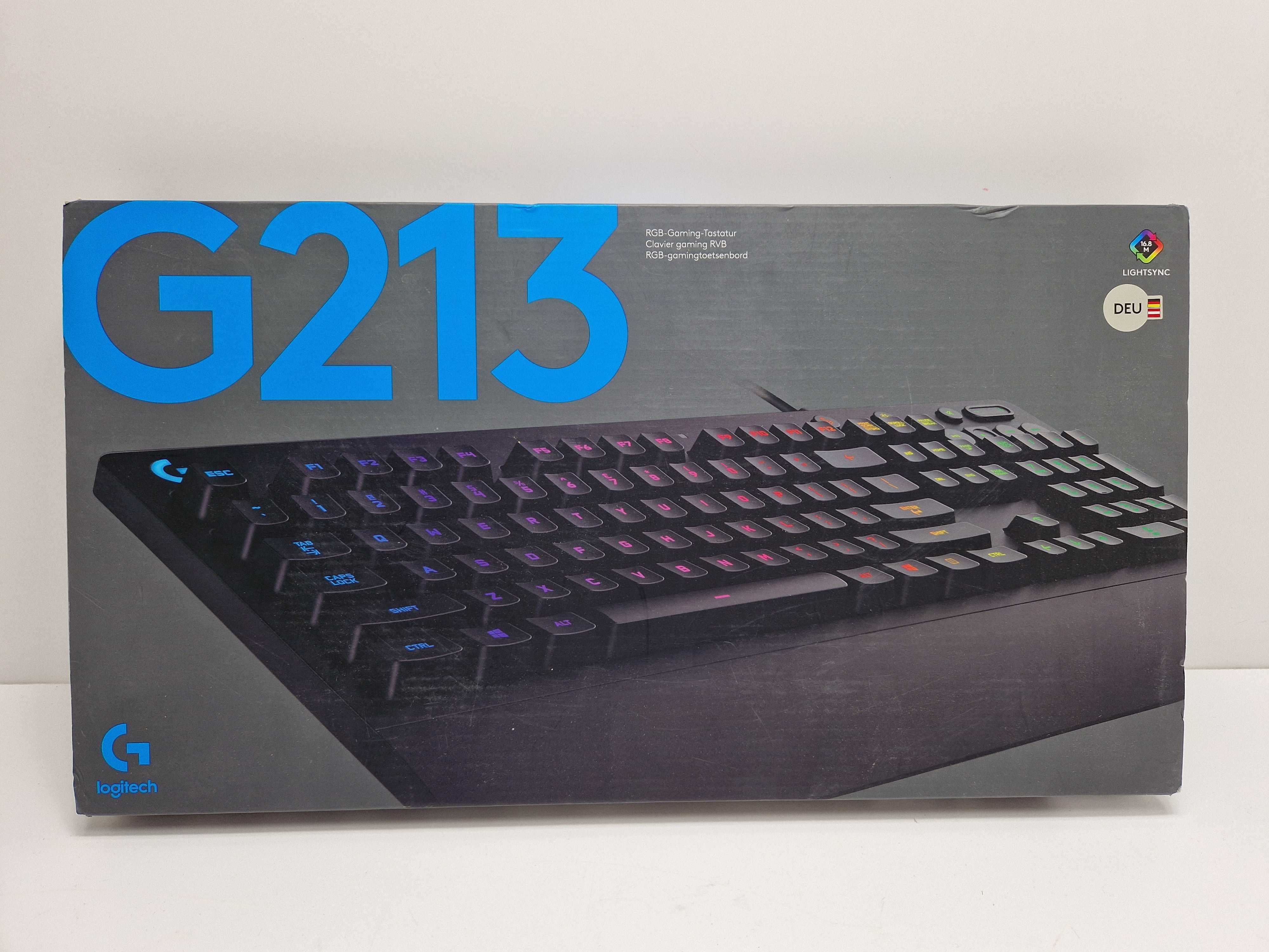 Logitech  G213 Klawiatura Gamingowa RGB Niemiecka Qwertz