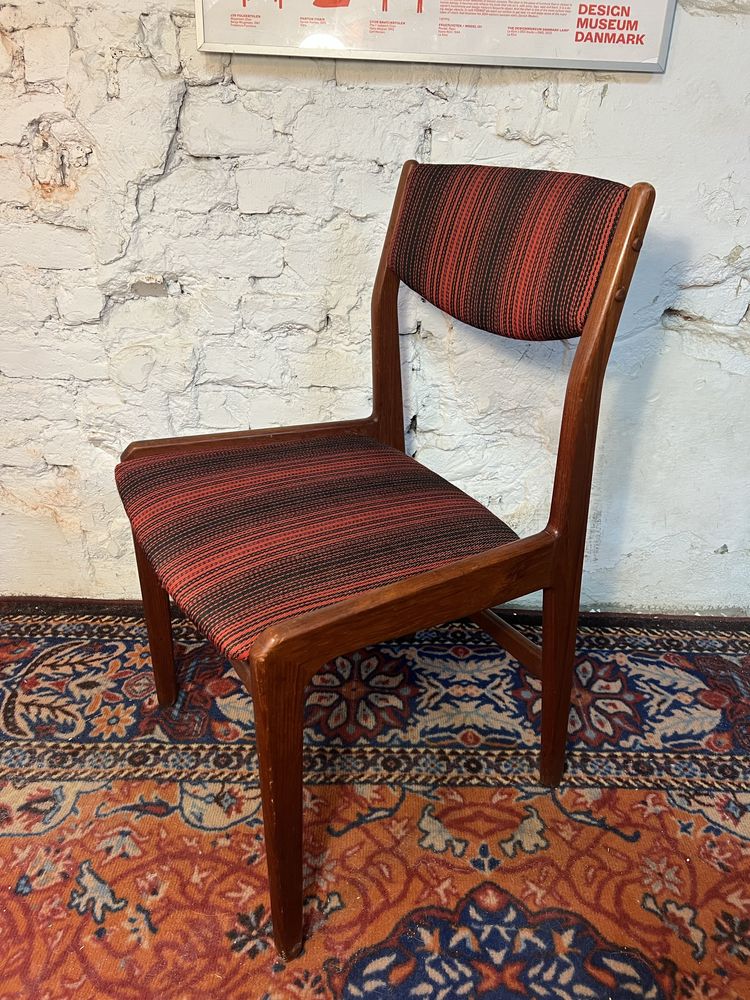 Piekne tekowe krzesla dunskie vintage retro mid century
