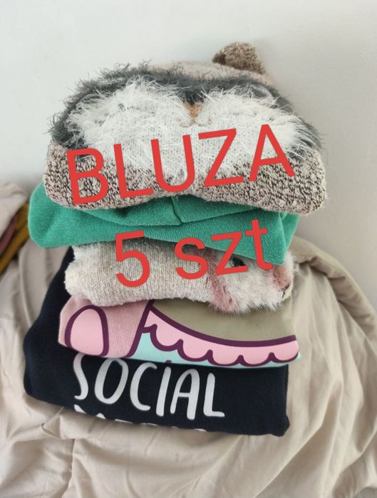 5 sztuk #BLUZA SWETR# dla dziewczynki 134-146