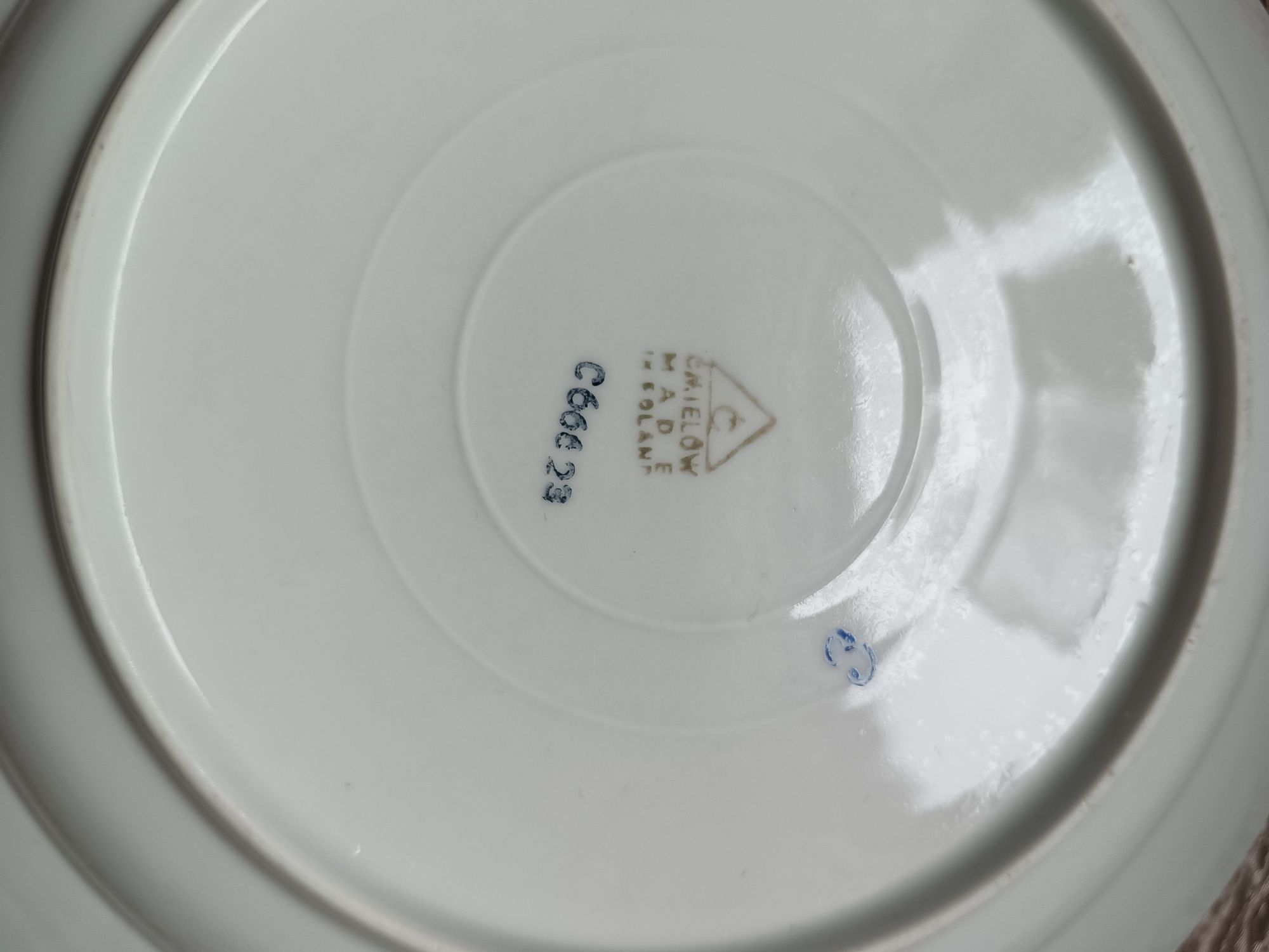 Ćmielów stara porcelana talerze obiadowe głęboke
