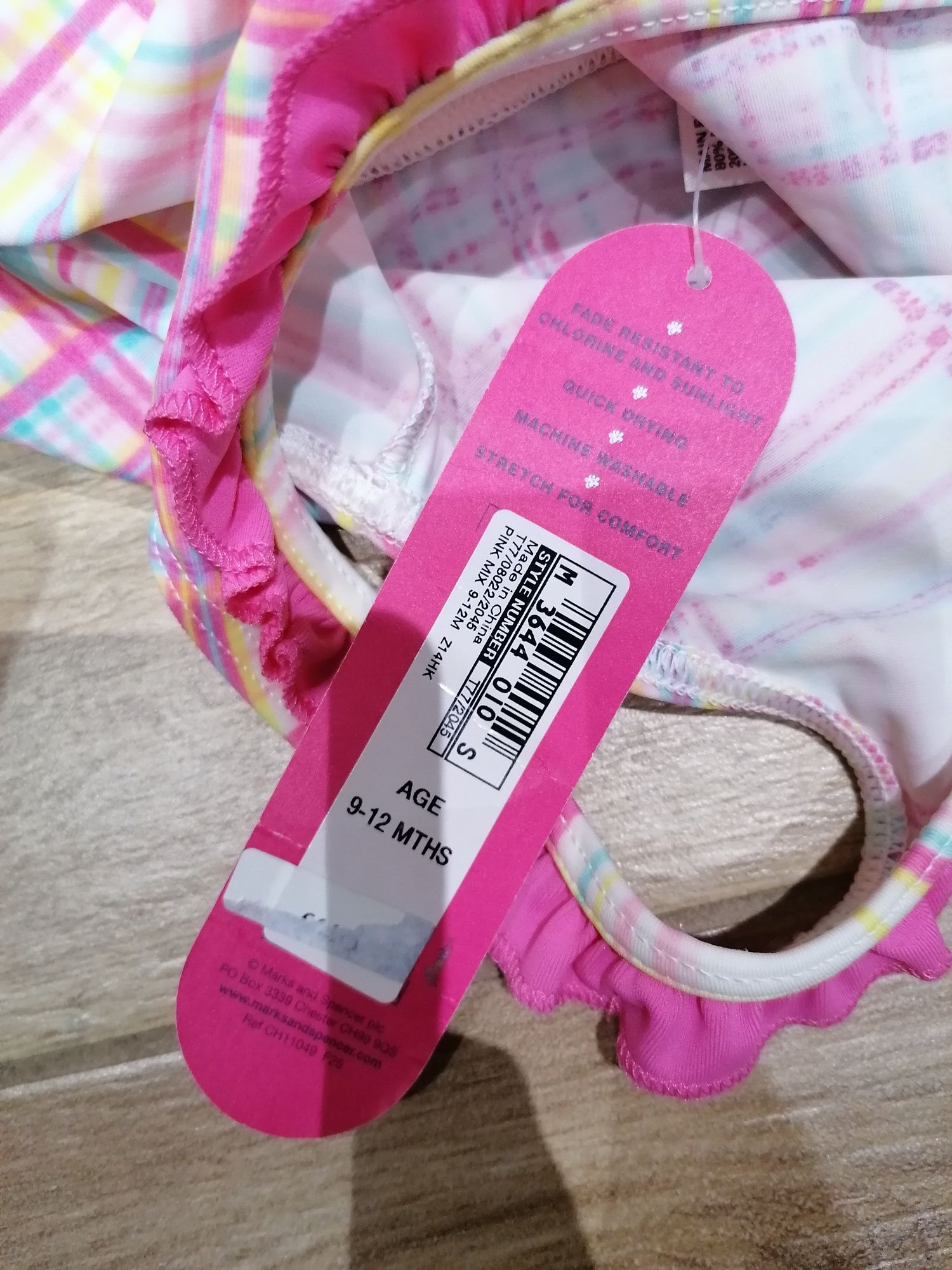 Nowy strój kąpielowy kąpielówki dziewczynka r. 80 Marks & Spencer