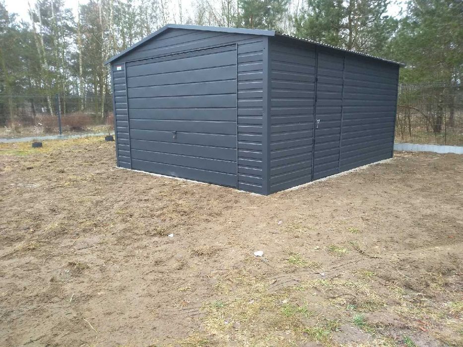 Garaż blaszany blaszak dach dwuspad 3x5 kolor RAL PRODUCENT (175)