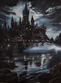 Obraz malowany akrylowymi farbami Hogwart