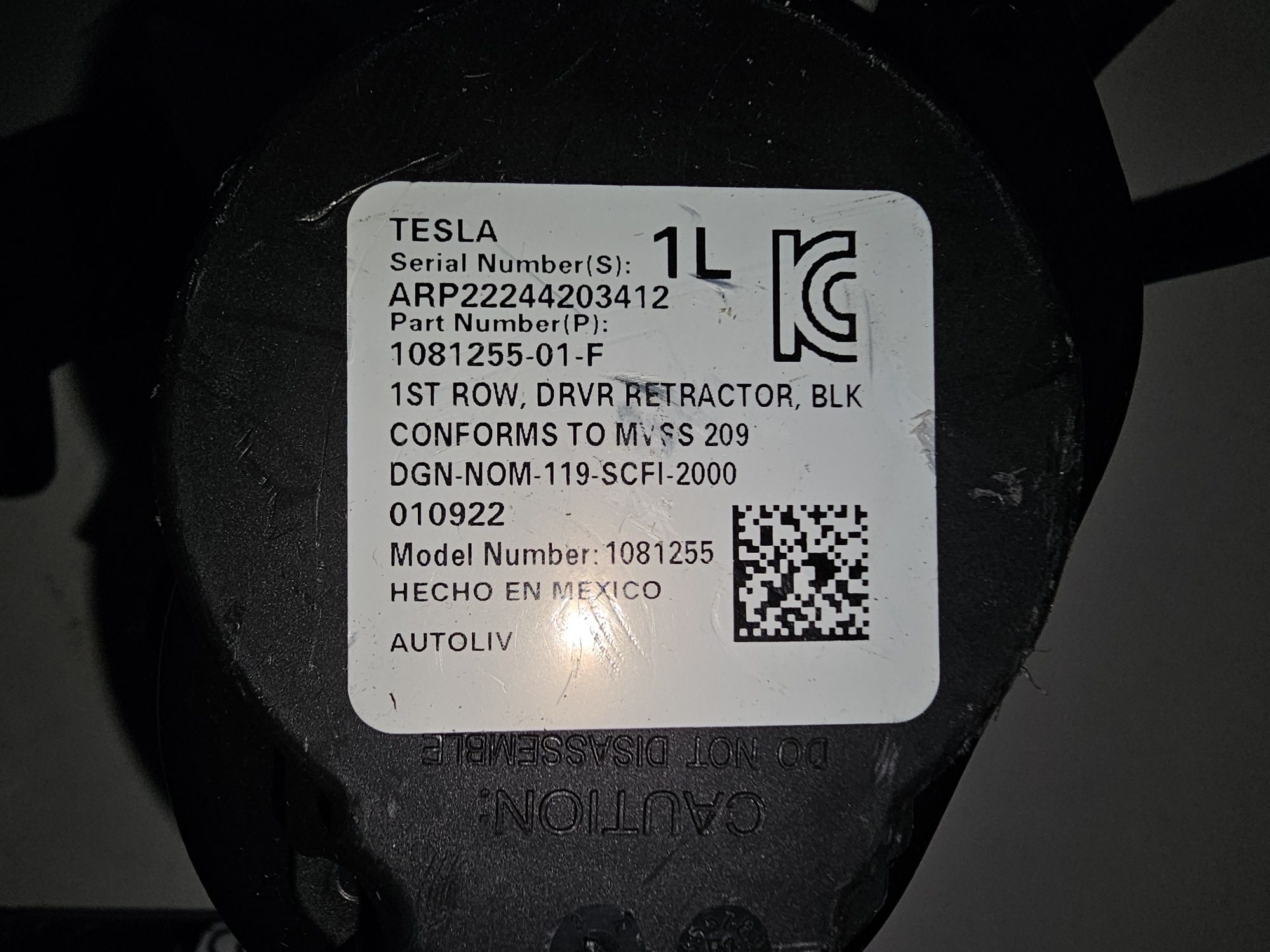 Cintos Frontais Tesla 3