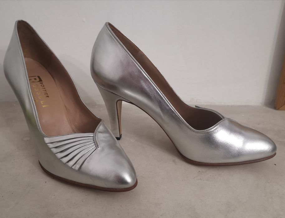 Sapatos senhora prateados 36