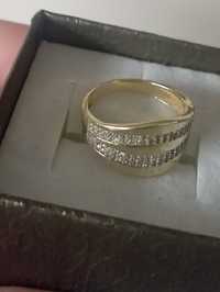 Złoty 585  szeroki pierścionek.sliczny