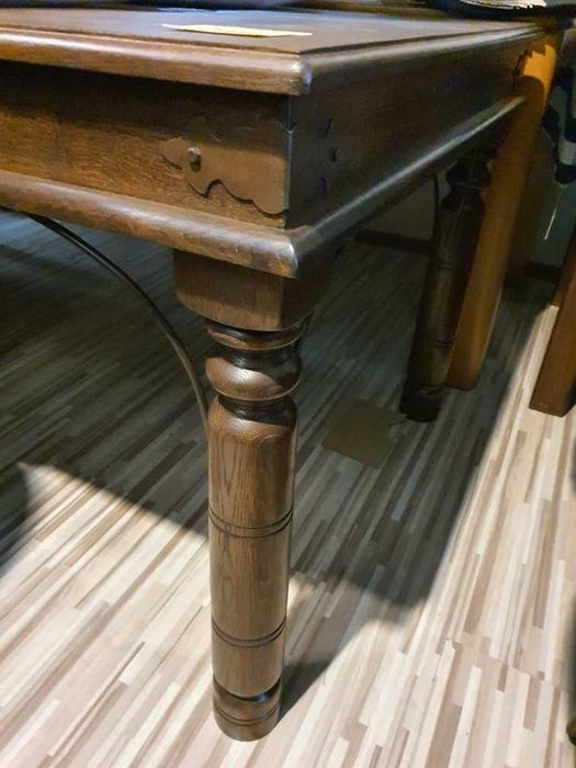 REZERWACJAStół nierozkładany drewniany lite drewno kolonialny FV DOWÓZ