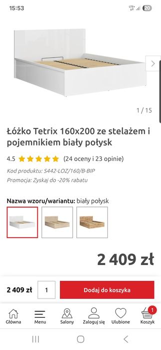 Łóżko BRW 160x200