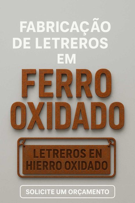 PEÇAS/LETRAS/AVISOS EM FERRO Corte chapa em laser