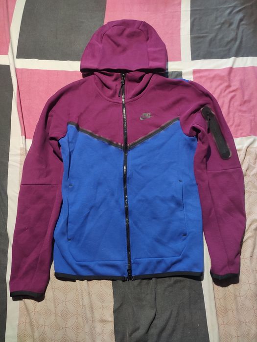 Nike tech fleece бордово синее