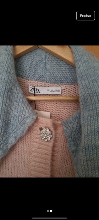 Casaco Zara de malha com botões jóia