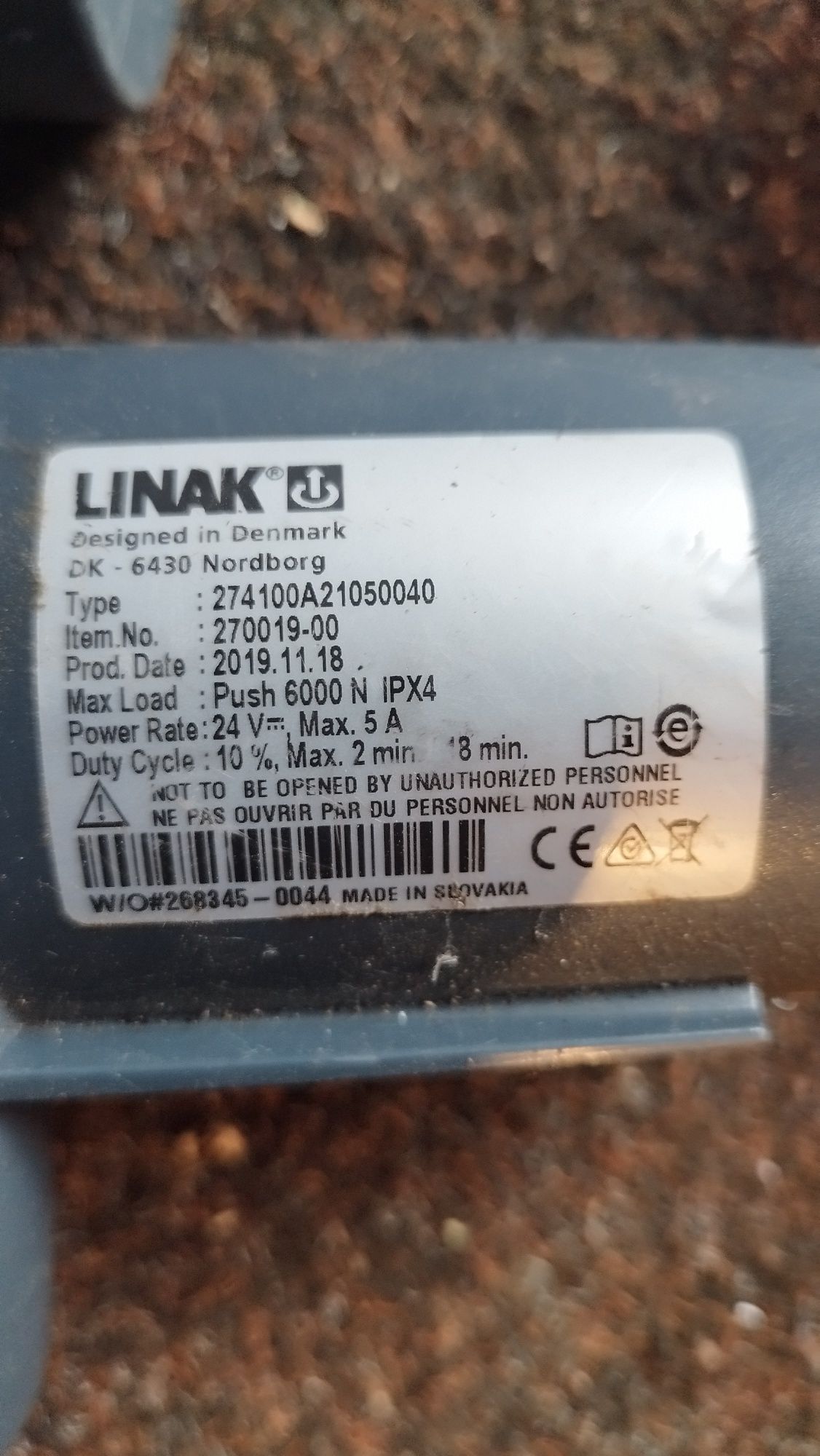 Siłownik liniowy LINAK 24V
