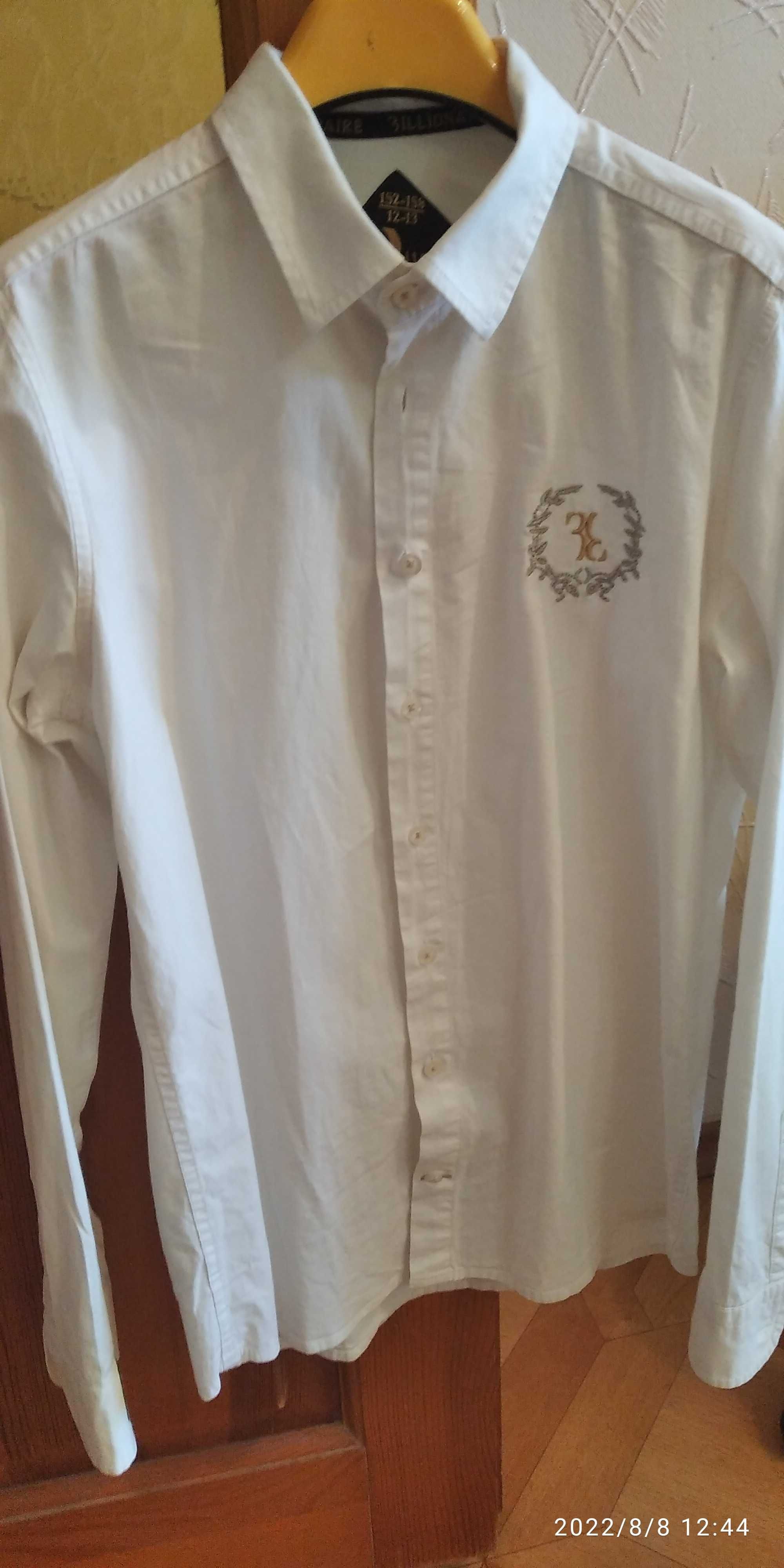Белая итальянская рубашка, р. 152-158