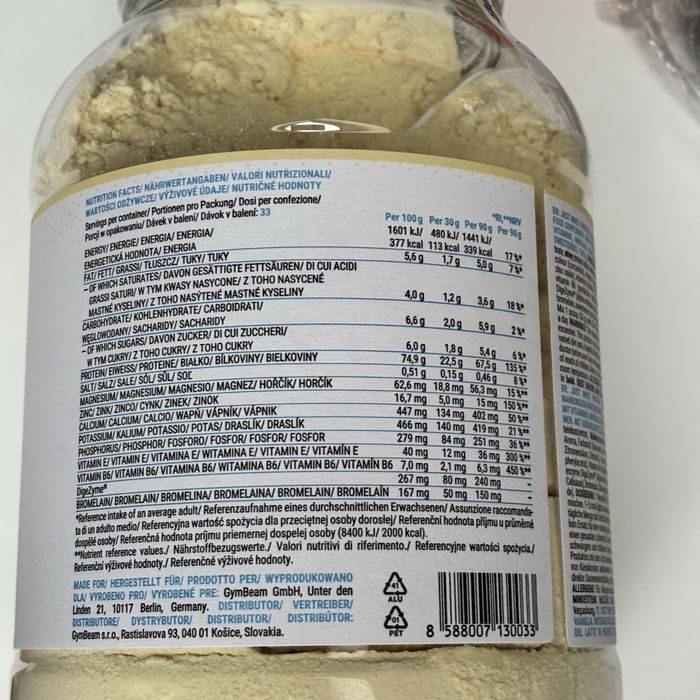 Nowe suplementy GymBeam – białko 1 kg + kreatyna 250 g + shaker