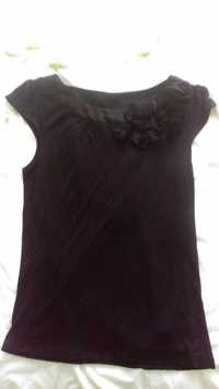 Bluzka top tshirt czarny H&M 36 S elegancki