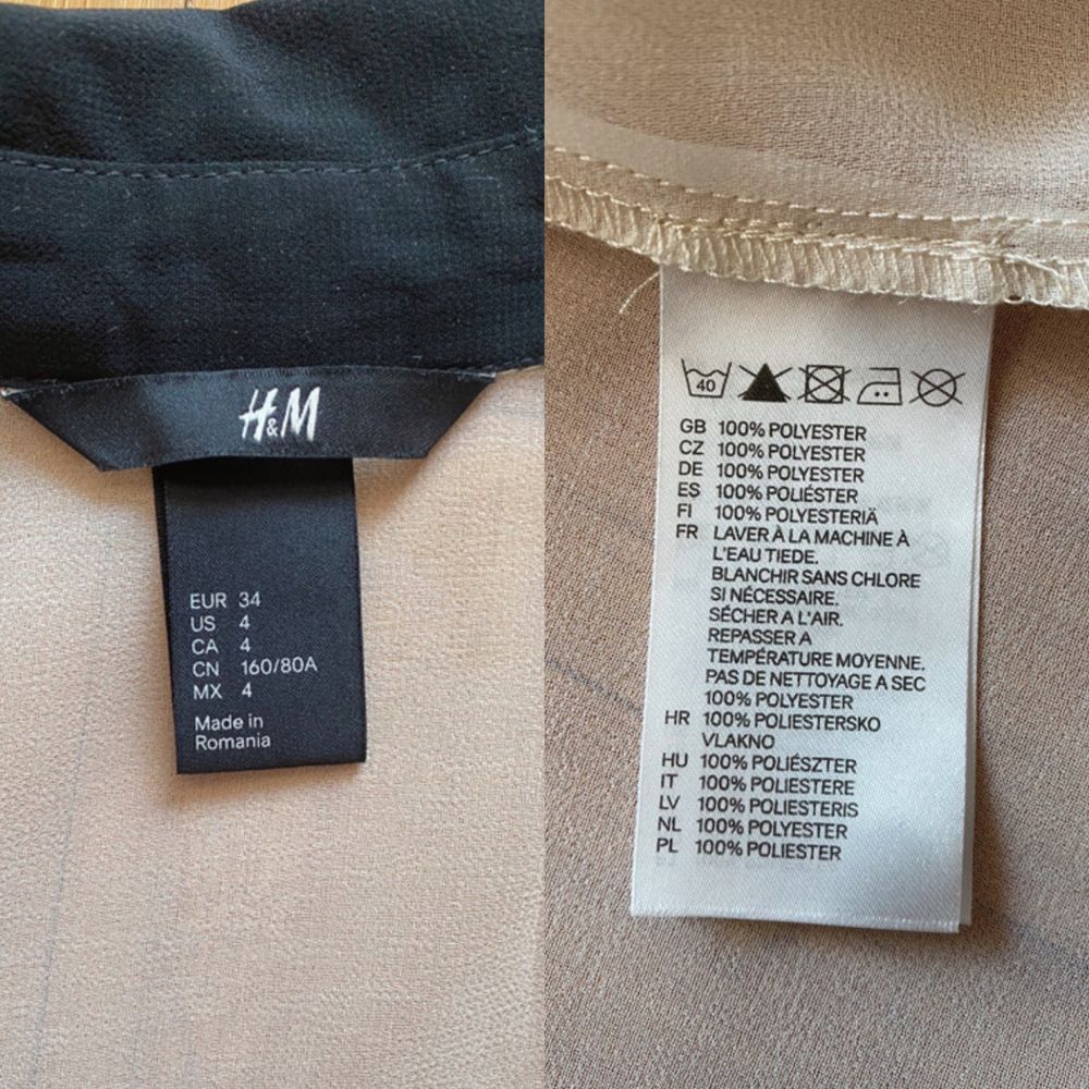 Przezroczysta bluzka z kokardą koszulka XS H&M