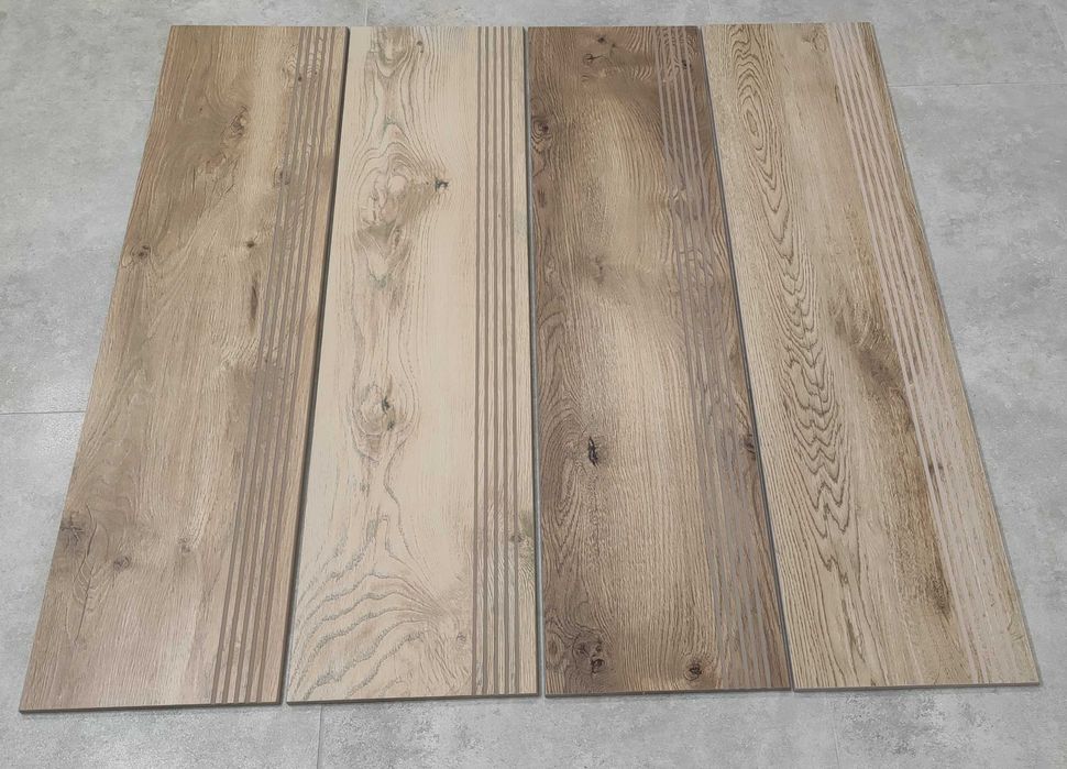 NOWOŚĆ!!! Płytki Gresowe Drewnopodobne Stopnica 30x120 GAT.1